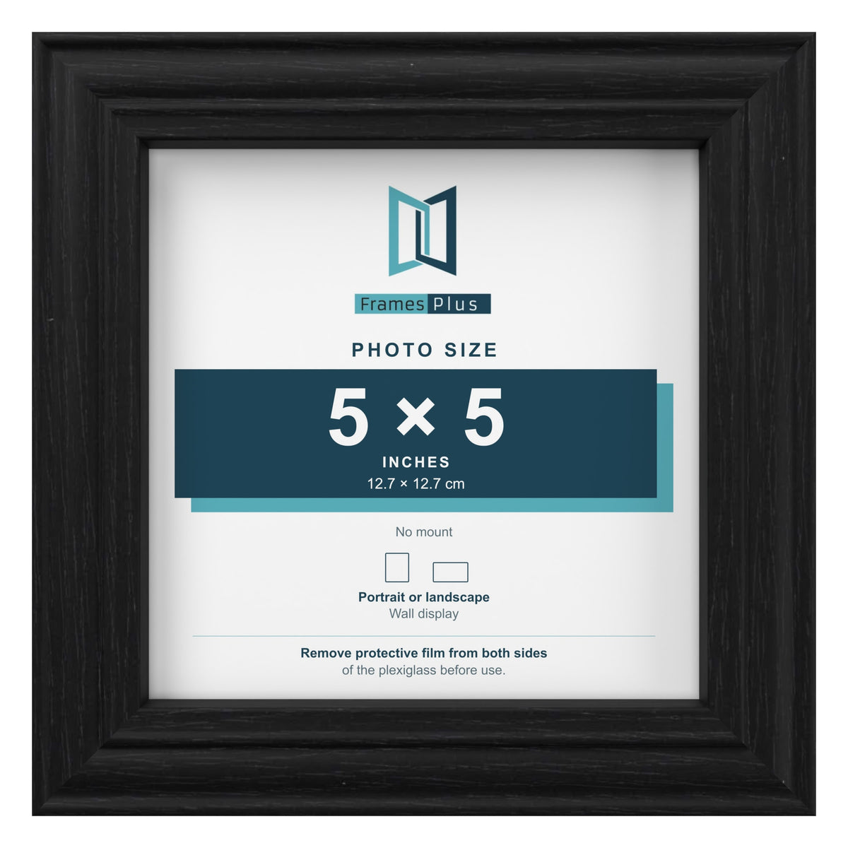 Devon Black picture frame for a 5 x 5 inch photo