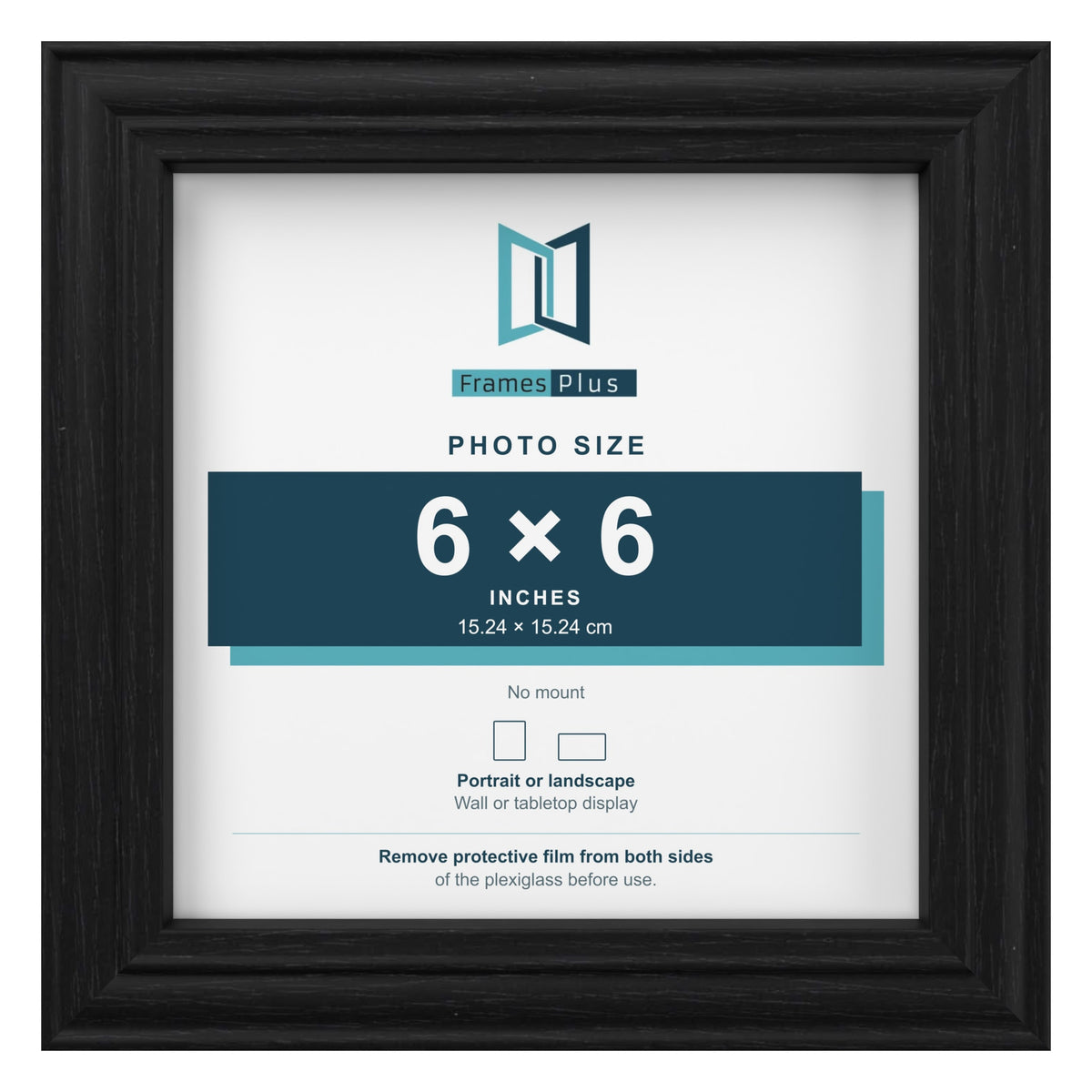 Devon Black picture frame for a 6 x 6 inch photo