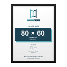 Devon Black picture frame for an 80 x 60 cm photo