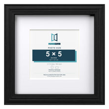 Devon Black 8 x 8 inch picture frame with a white mount for a 5 x 5 inch photo