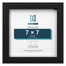 Devon Black 8 x 8 inch picture frame with a white mount for a 7 x 7 inch photo