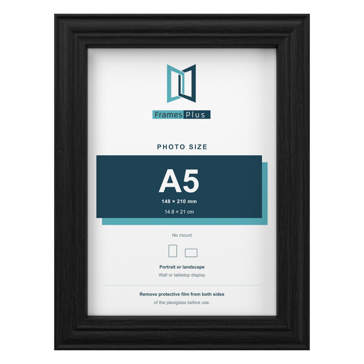 Devon Black picture frame for an A5 photo