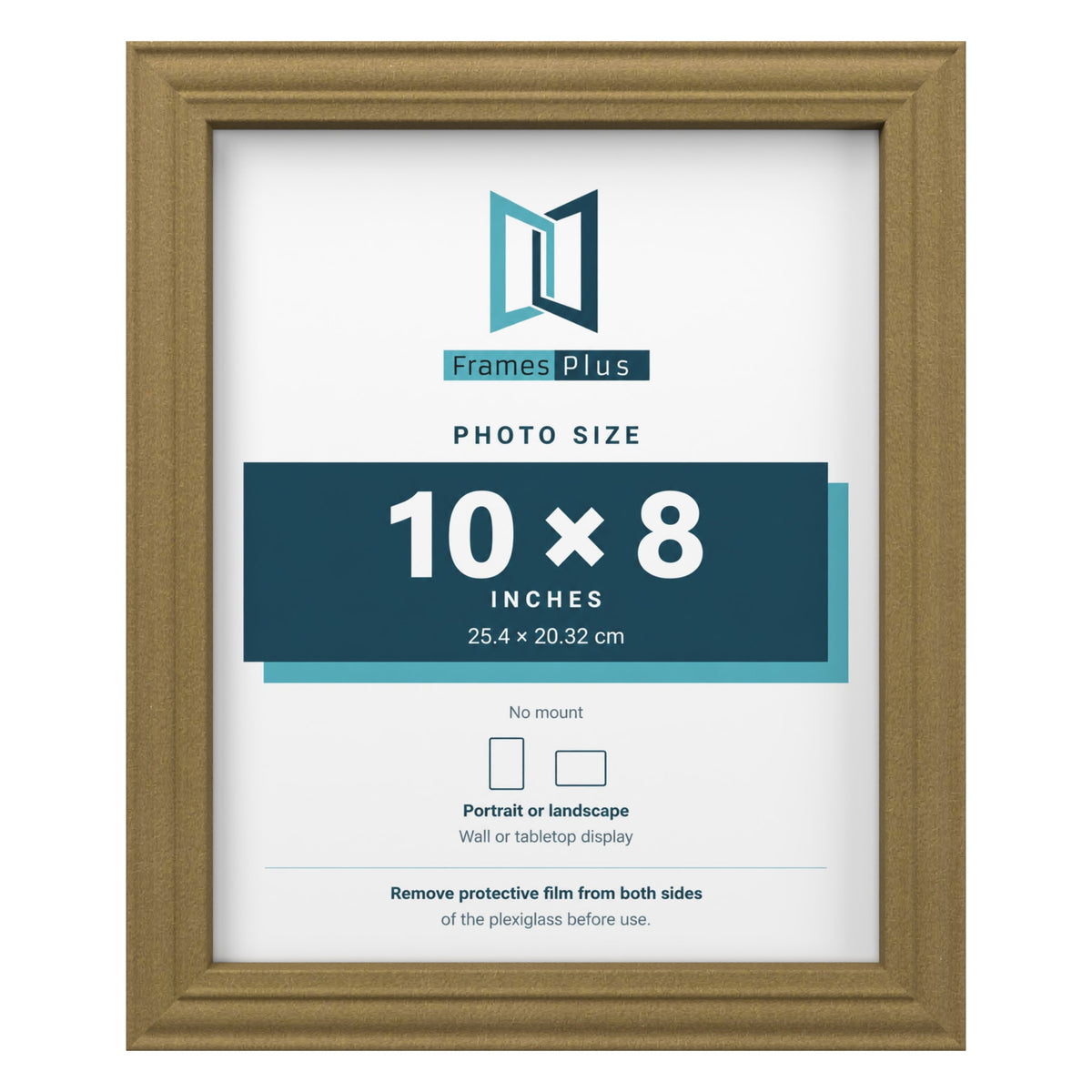 Devon Gold picture frame for a 10 x 8 inch photo
