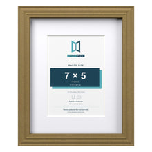 Devon Gold 10 x 8 inch picture frame with a white mount for a 7 x 5 inch photo