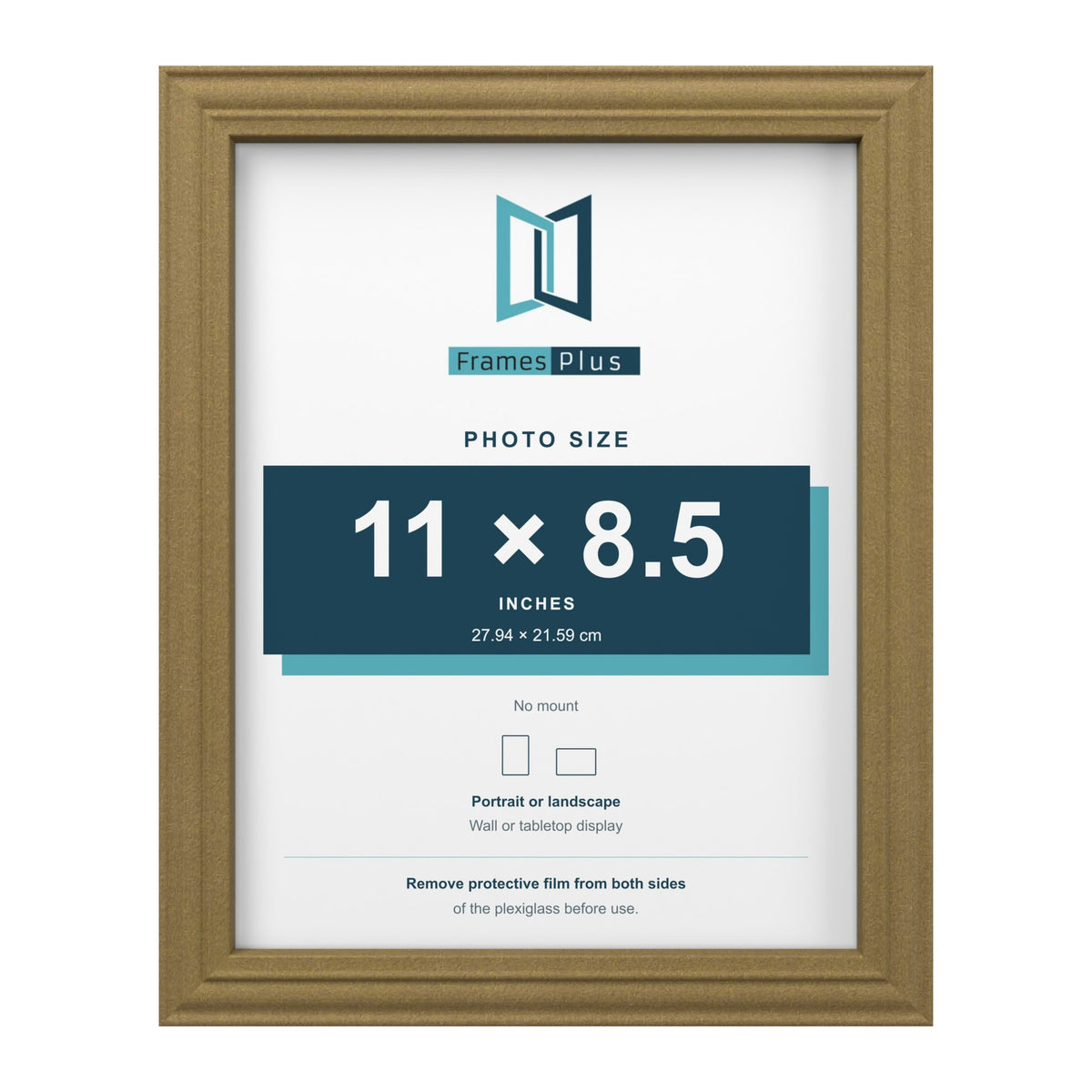 Devon Gold picture frame for an 11 x 8.5 inch photo