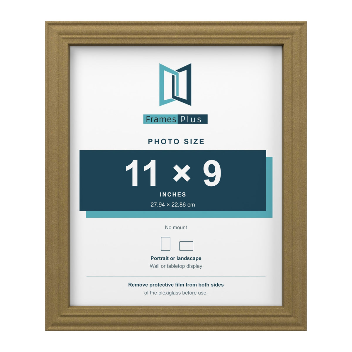 Devon Gold picture frame for an 11 x 9 inch photo