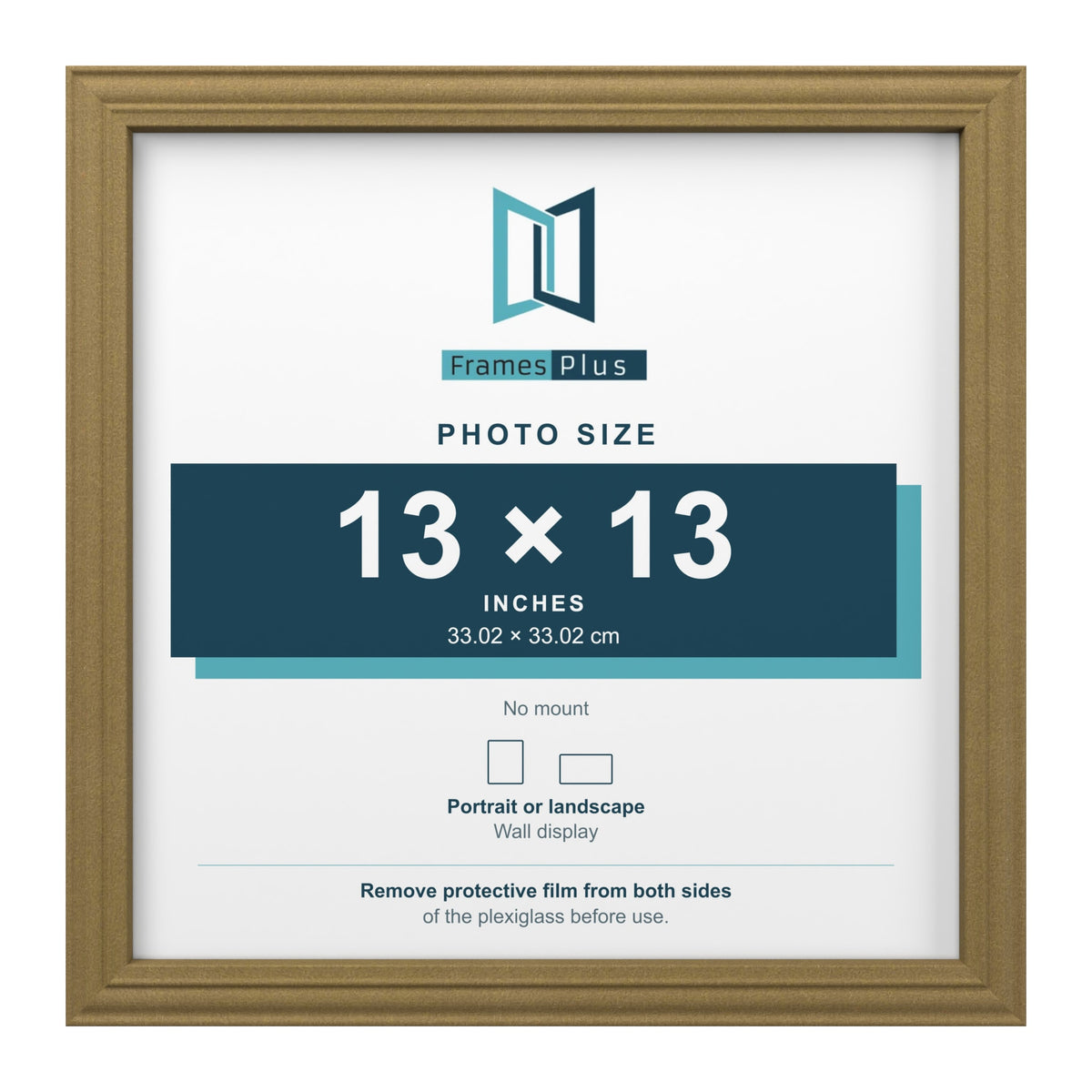Devon Gold picture frame for a 13 x 13 inch photo