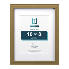 Devon Gold 14 x 11 inch picture frame with a white mount for a 10 x 8 inch photo