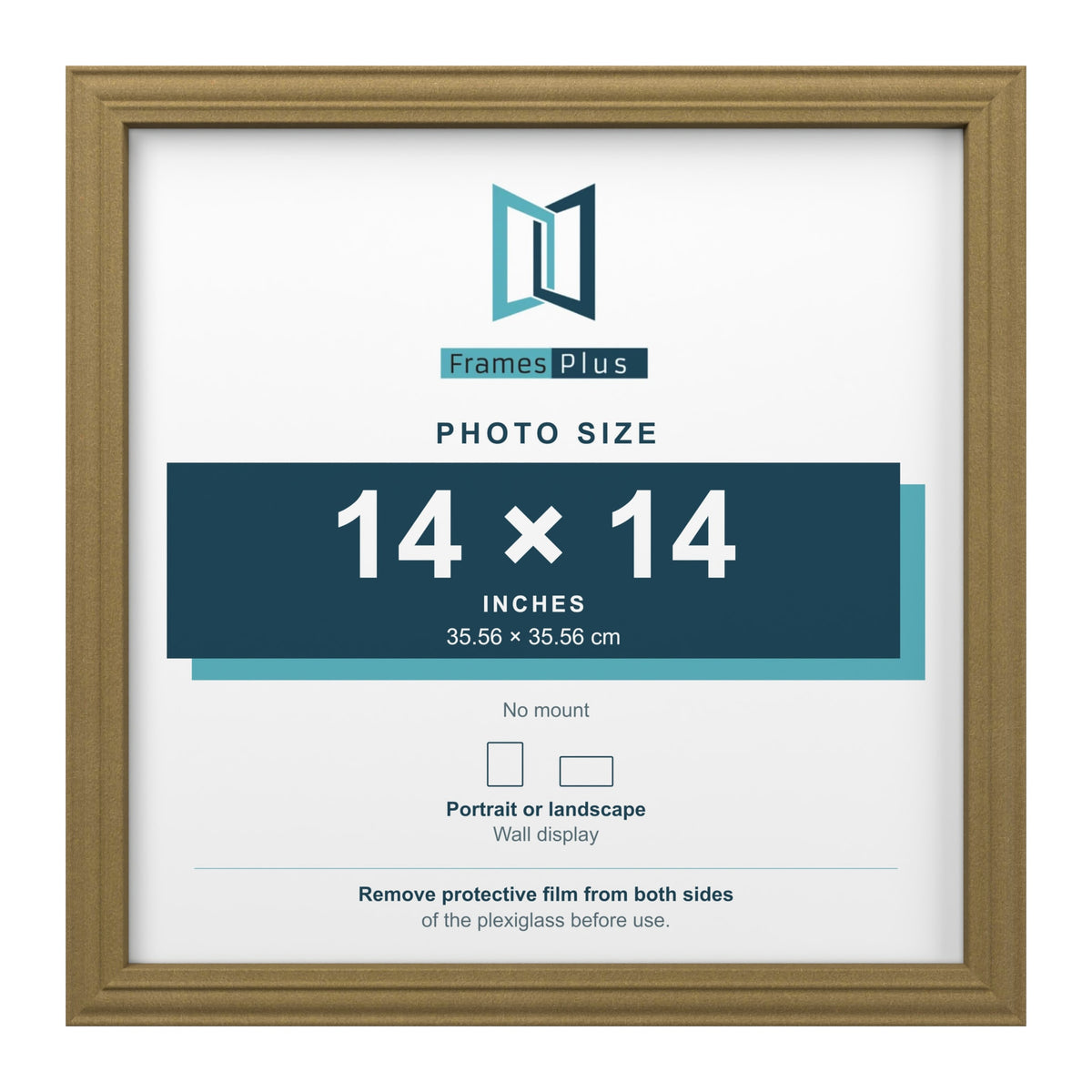 Devon Gold picture frame for a 14 x 14 inch photo