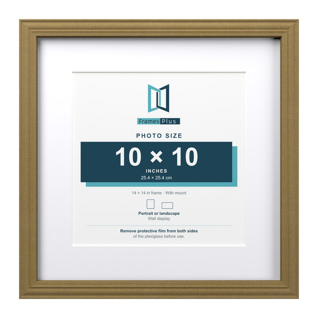 Devon Range Gold Picture, Photo & Poster Frame with White Mount — Finish and profile example