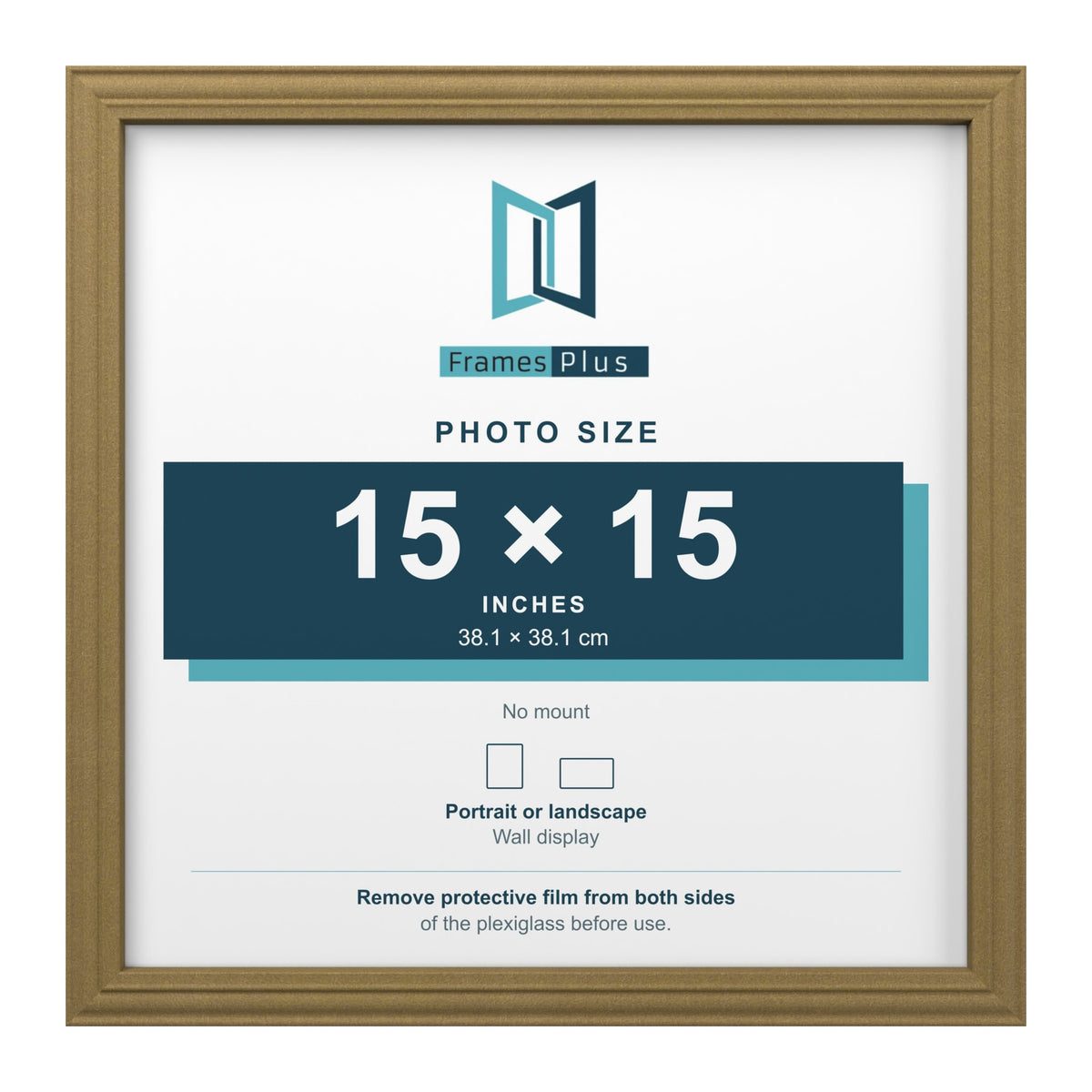 Devon Gold picture frame for a 15 x 15 inch photo