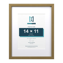 Devon Gold 20 x 16 inch picture frame with a white mount for a 14 x 11 inch photo