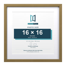 Devon Gold 20 x 20 inch picture frame with a white mount for a 16 x 16 inch photo
