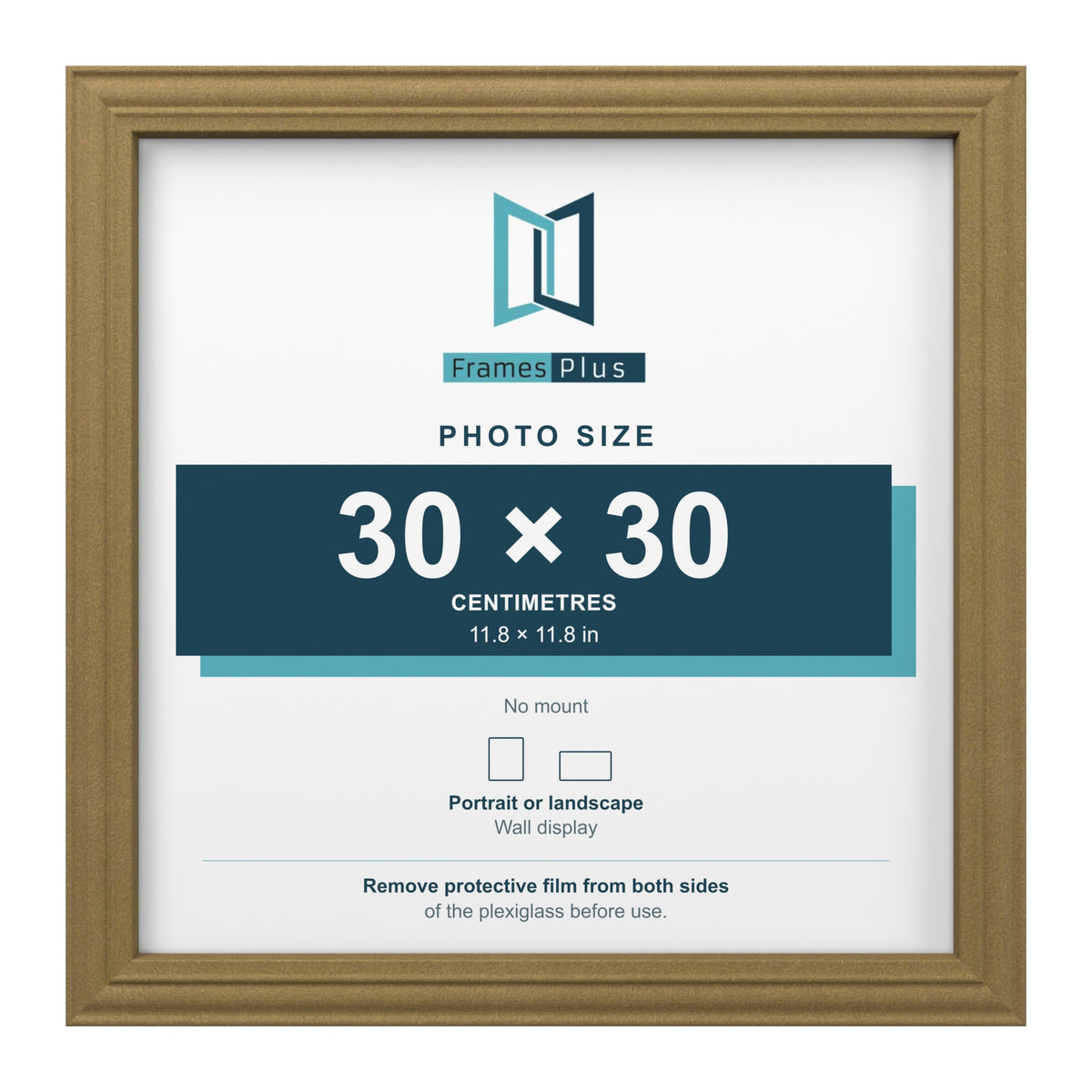 Devon Gold picture frame for a 30 x 30 cm photo