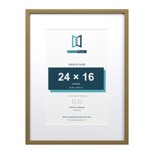 Devon Gold 32 x 24 inch picture frame with a white mount for a 24 x 16 inch photo