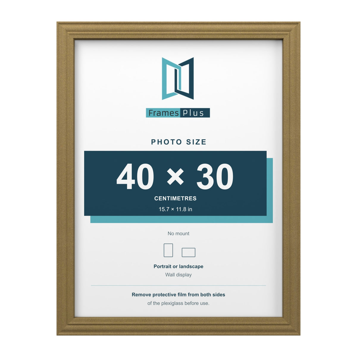 Devon Gold picture frame for a 40 x 30 cm photo