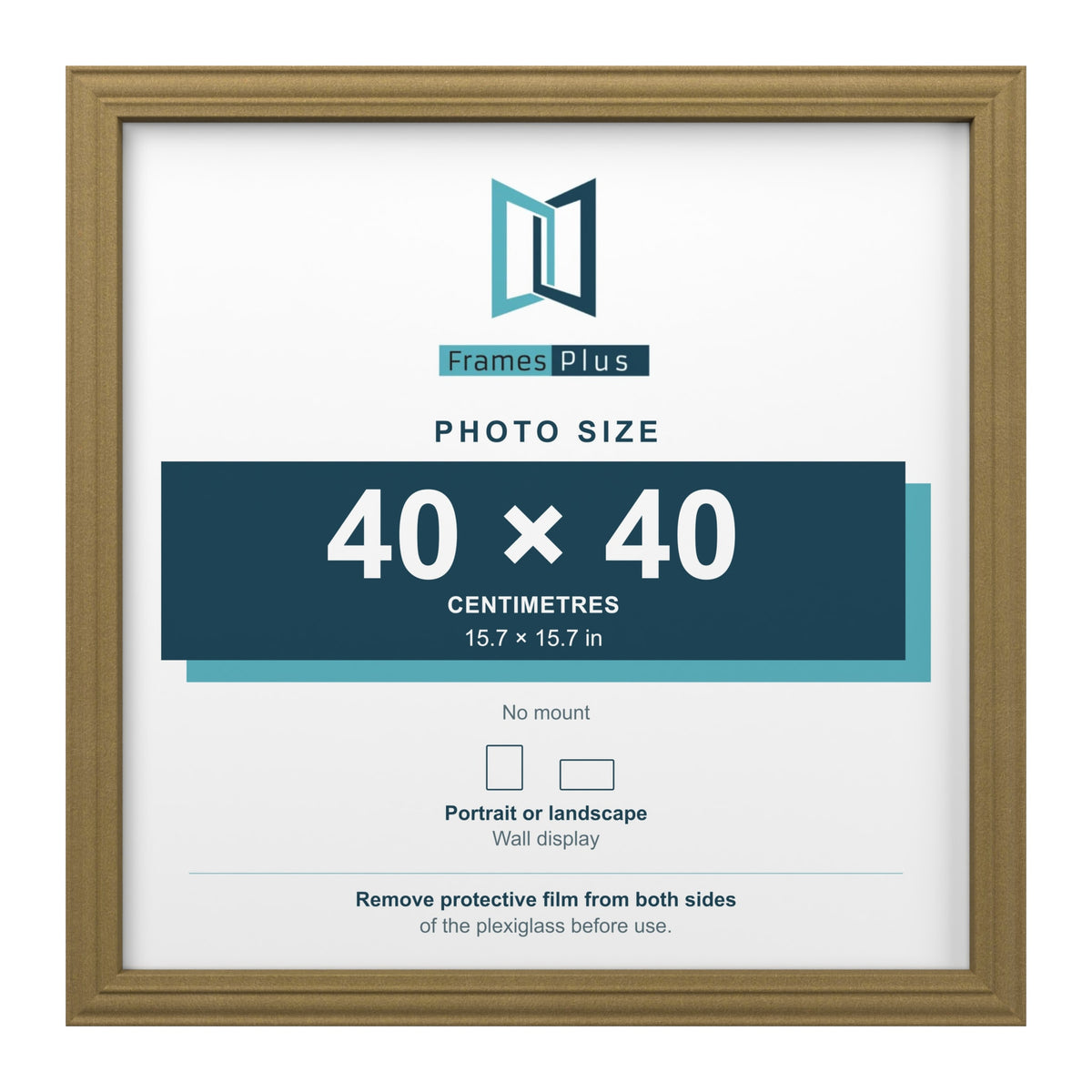 Devon Gold picture frame for a 40 x 40 cm photo