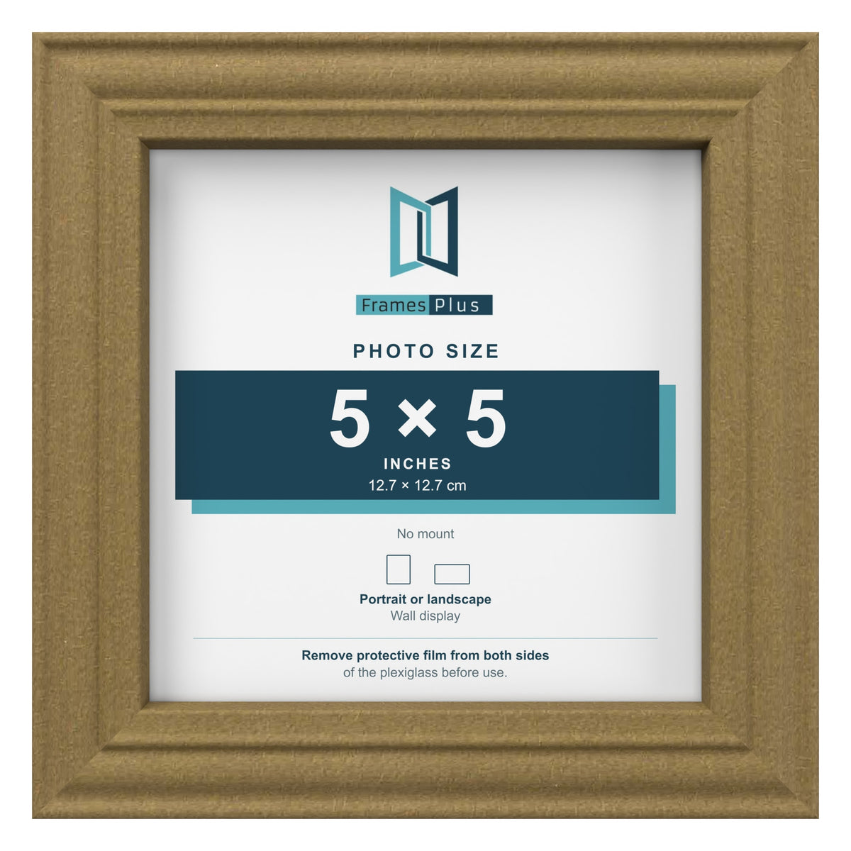 Devon Gold picture frame for a 5 x 5 inch photo