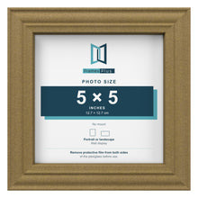 Devon Gold picture frame for a 5 x 5 inch photo