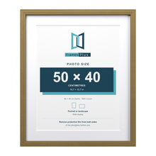 Devon Gold 60 x 50 cm picture frame with a white mount for a 50 x 40 cm photo