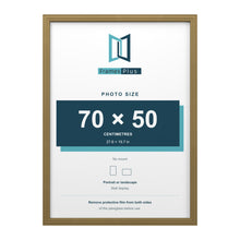 Devon Gold picture frame for a 70 x 50 cm photo