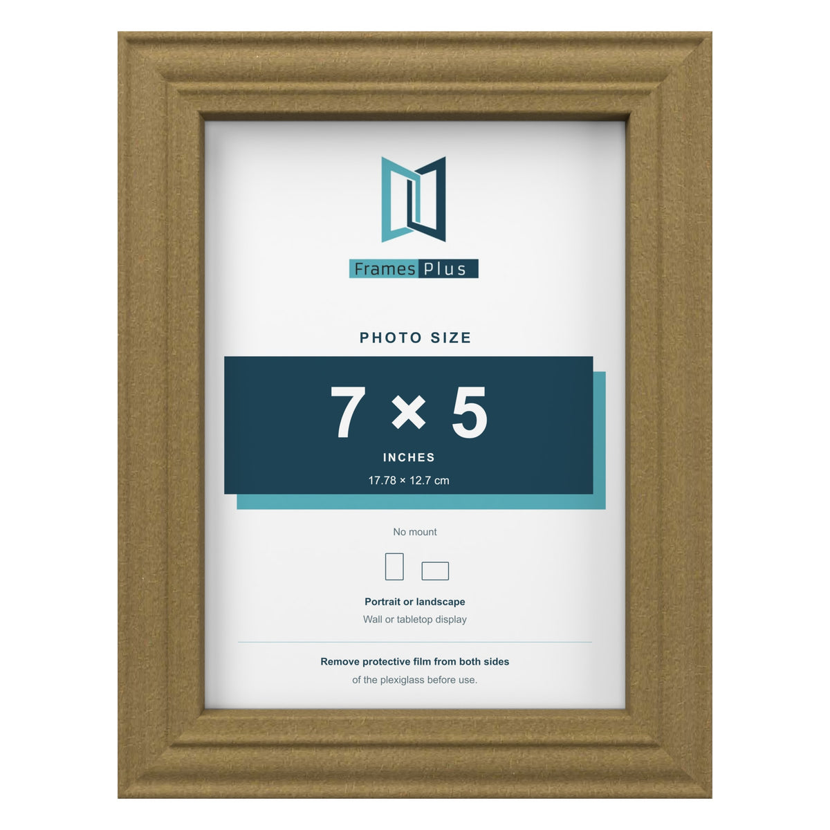 Devon Gold picture frame for a 7 x 5 inch photo