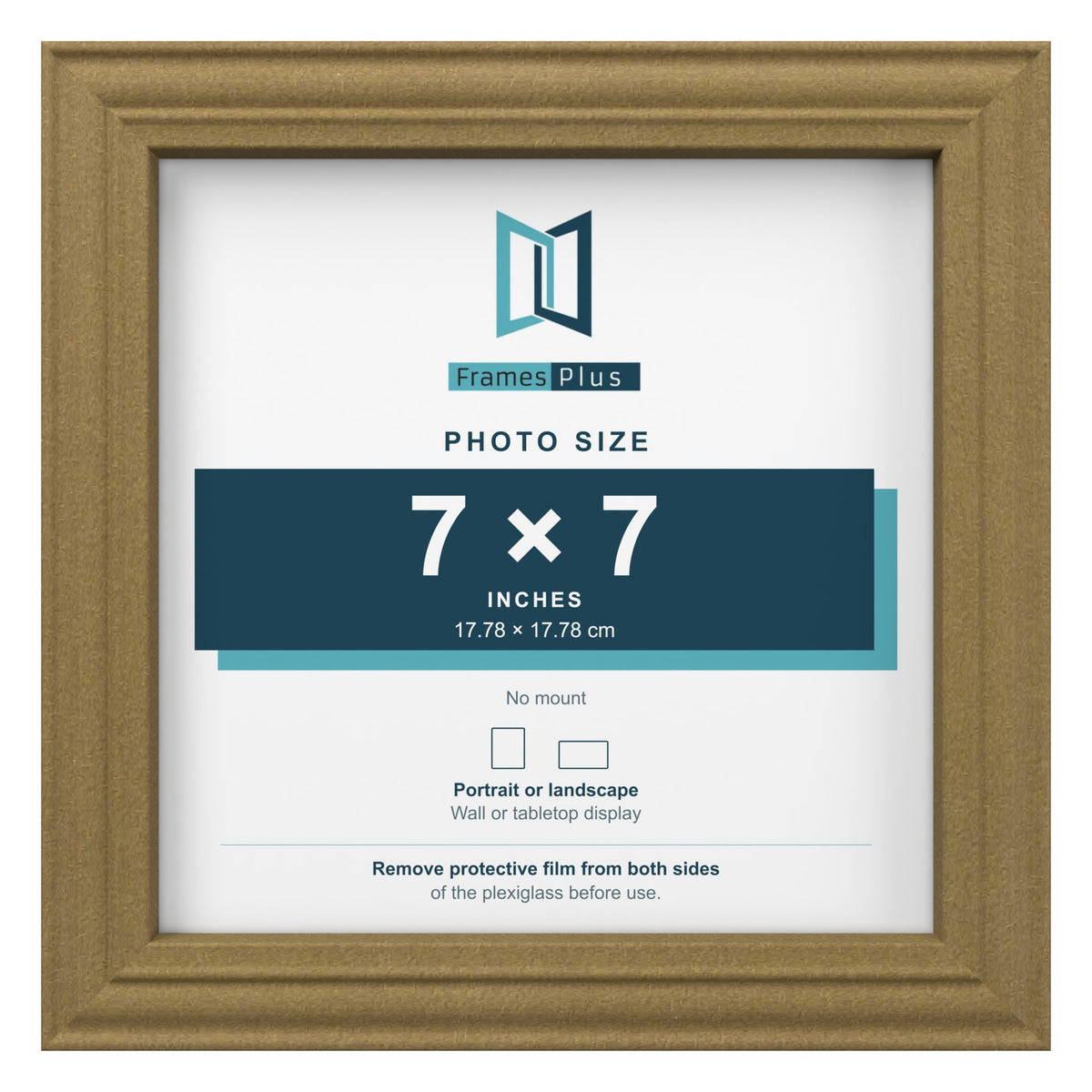 Devon Gold picture frame for a 7 x 7 inch photo