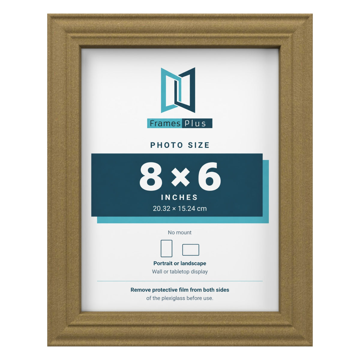 Devon Gold picture frame for an 8 x 6 inch photo
