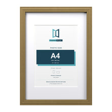 Devon Gold A3 picture frame with a white mount for an A4 photo