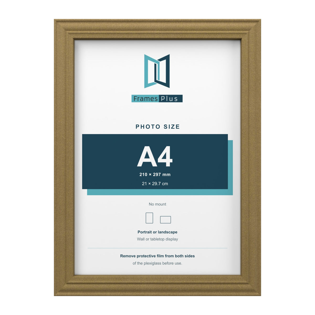 Devon Gold picture frame for an A4 photo
