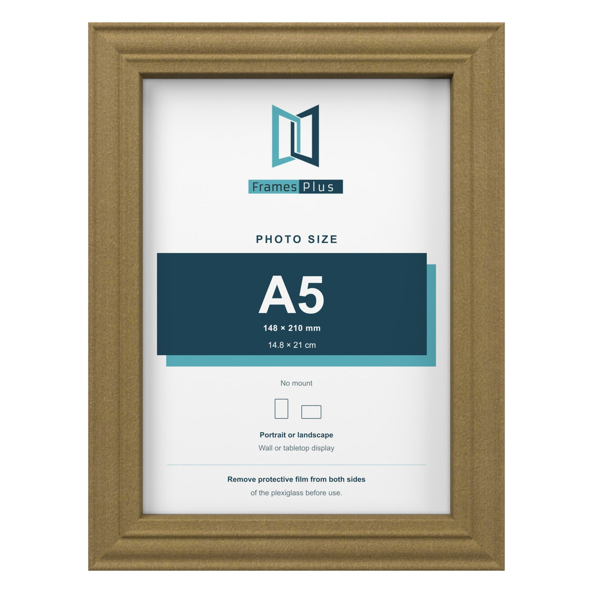 Devon Gold picture frame for an A5 photo