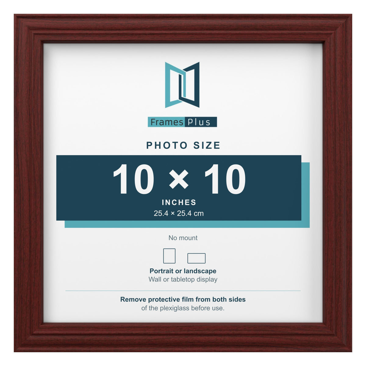 Devon Mahogany picture frame for a 10 x 10 inch photo