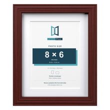 Devon Mahogany 10 x 8 inch picture frame with a white mount for an 8 x 6 inch photo