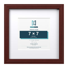 Devon Mahogany 11 x 11 inch picture frame with a white mount for a 7 x 7 inch photo