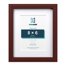 Devon Mahogany 11 x 9 inch picture frame with a white mount for an 8 x 6 inch photo