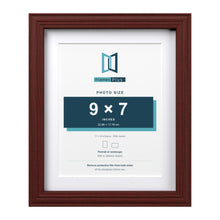 Devon Mahogany 11 x 9 inch picture frame with a white mount for a 9 x 7 inch photo