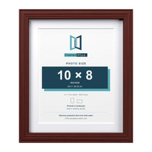 Devon Mahogany 12 x 10 inch picture frame with a white mount for a 10 x 8 inch photo