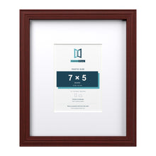 Devon Mahogany 12 x 10 inch picture frame with a white mount for a 7 x 5 inch photo
