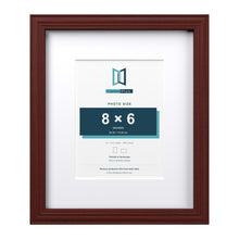 Devon Mahogany 12 x 10 inch picture frame with a white mount for an 8 x 6 inch photo