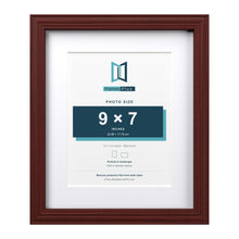 Devon Mahogany 12 x 10 inch picture frame with a white mount for a 9 x 7 inch photo