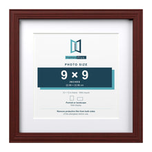 Devon Mahogany 12 x 12 inch picture frame with a white mount for a 9 x 9 inch photo