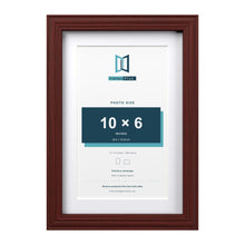Devon Mahogany 12 x 8 inch picture frame with a white mount for a 10 x 6 inch photo