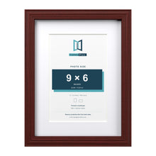 Devon Mahogany 12 x 9 inch picture frame with a white mount for a 9 x 6 inch photo