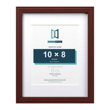 Devon Mahogany 14 x 11 inch picture frame with a white mount for a 10 x 8 inch photo