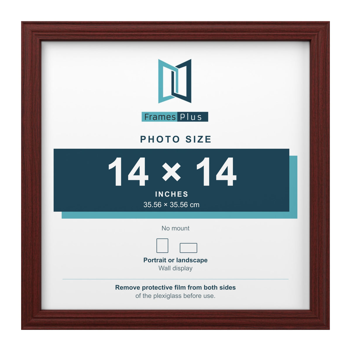 Devon Mahogany picture frame for a 14 x 14 inch photo