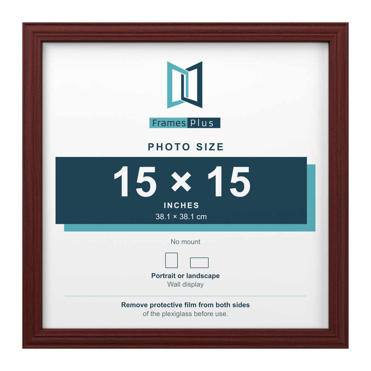 Devon Mahogany picture frame for a 15 x 15 inch photo