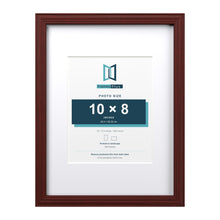 Devon Mahogany 16 x 12 inch picture frame with a white mount for a 10 x 8 inch photo