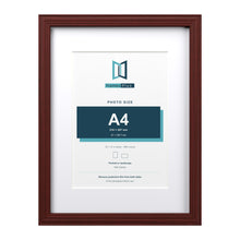 Devon Mahogany 16 x 12 inch picture frame with a white mount for an A4 photo
