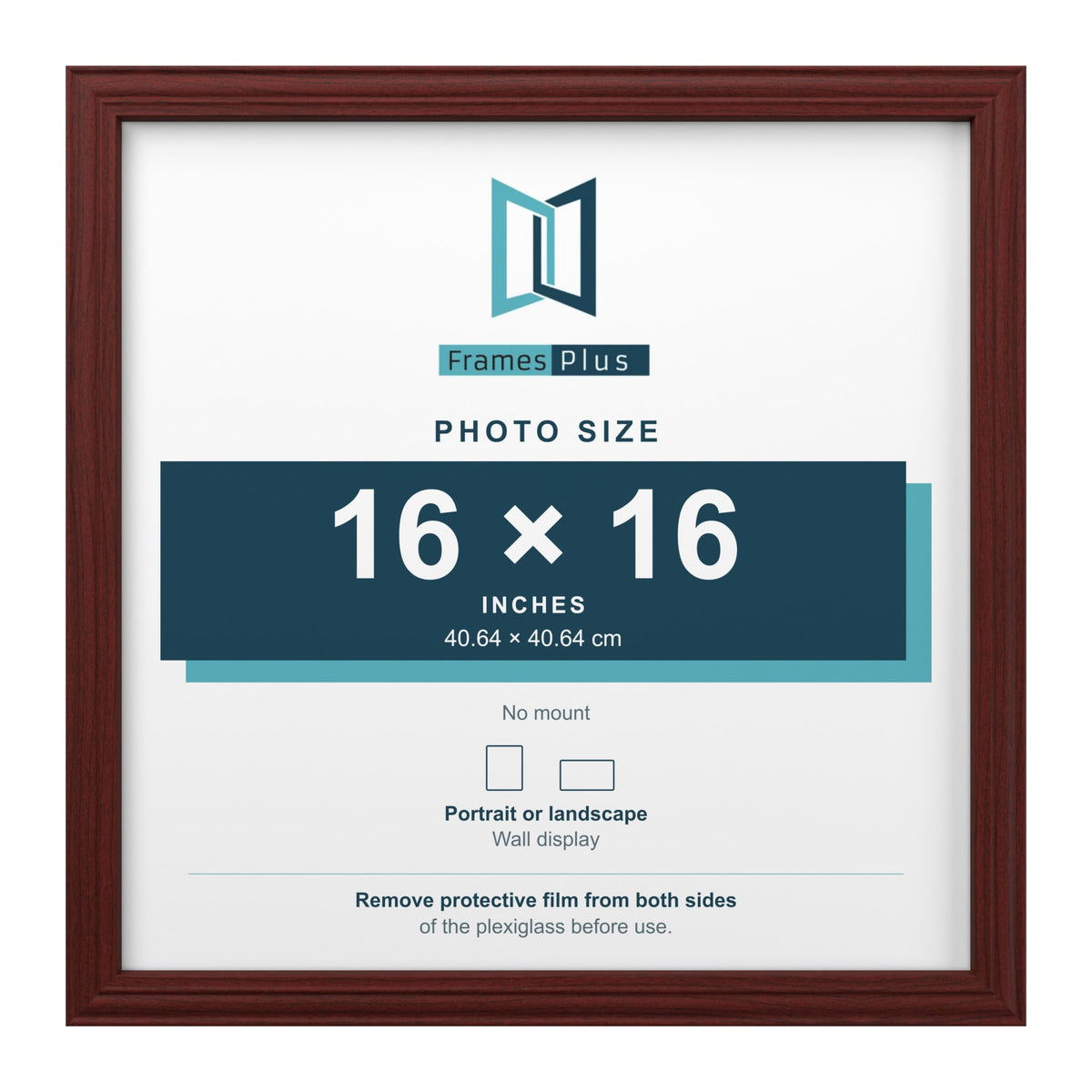 Devon Mahogany picture frame for a 16 x 16 inch photo