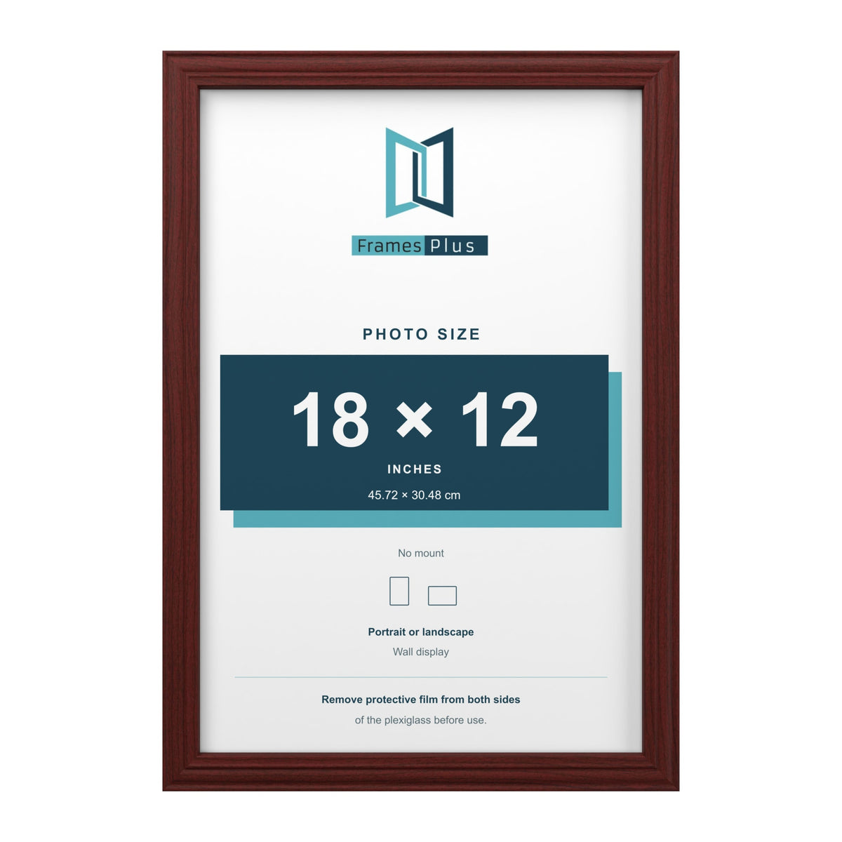 Devon Mahogany picture frame for an 18 x 12 inch photo